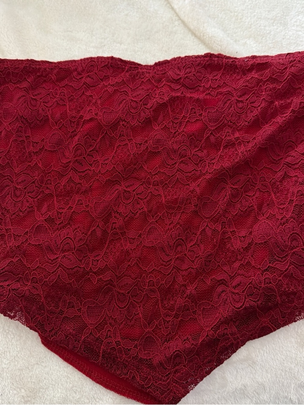 Women's Red Lace Intimates Bandeau - Unbranded